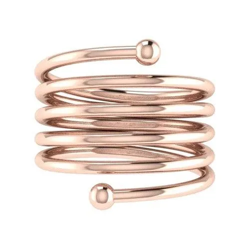 Diamond Spiral Ring 14K Gold