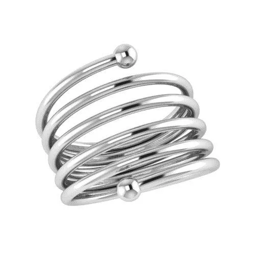 Diamond Spiral Ring 14K Gold