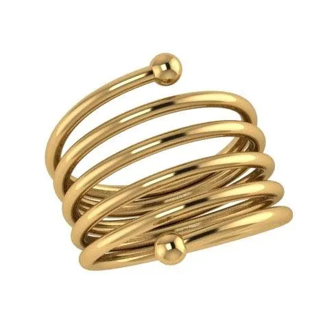 Diamond Spiral Ring 14K Gold