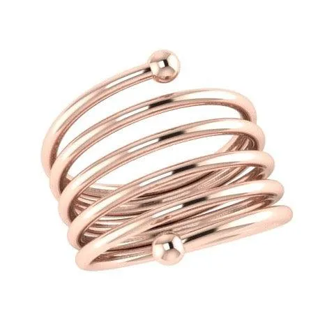 Diamond Spiral Ring 14K Gold