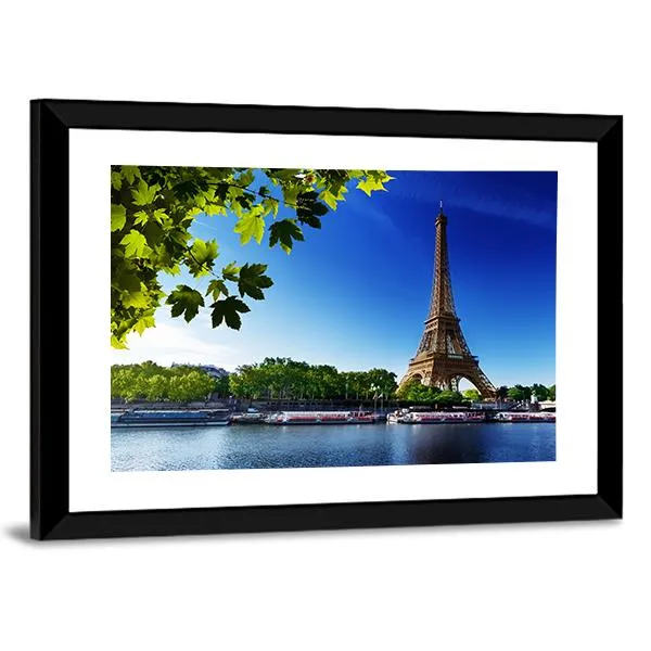 Eiffel Tower In Sunrise Time Canvas Wall Art