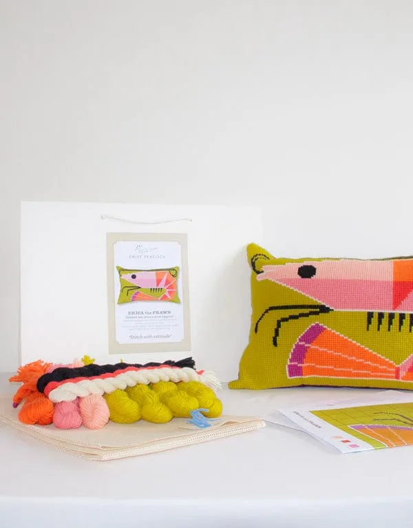 Counted Cross Stitch Kit for Erica The Prawn and Emily Peacock - English Language Tutorial