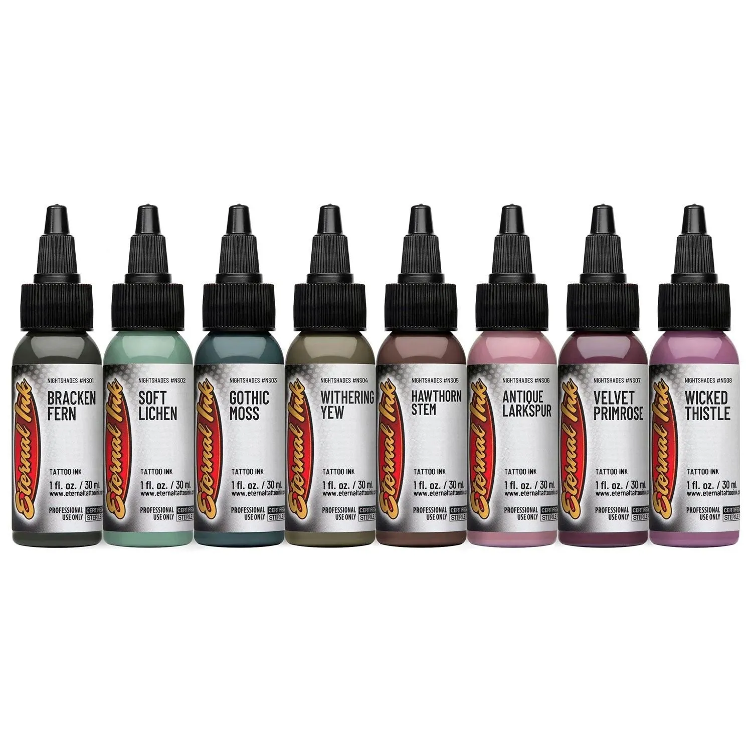 Eternal Ink Gia Rose Nightshades - 8 Color Boxed Set 1oz