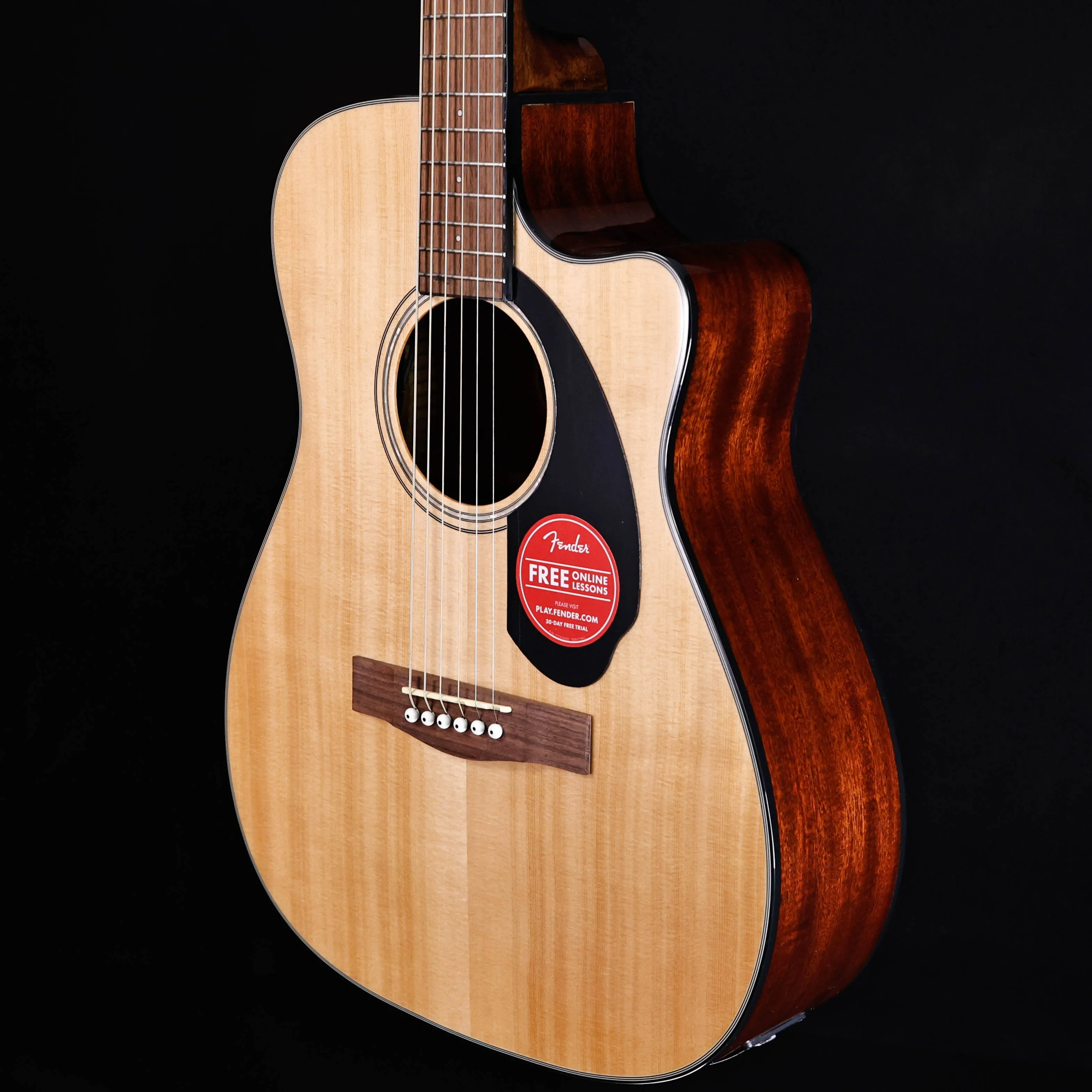Fender CC-60SCE Concert, Walnut Fb, Natural 4lbs 2.7oz