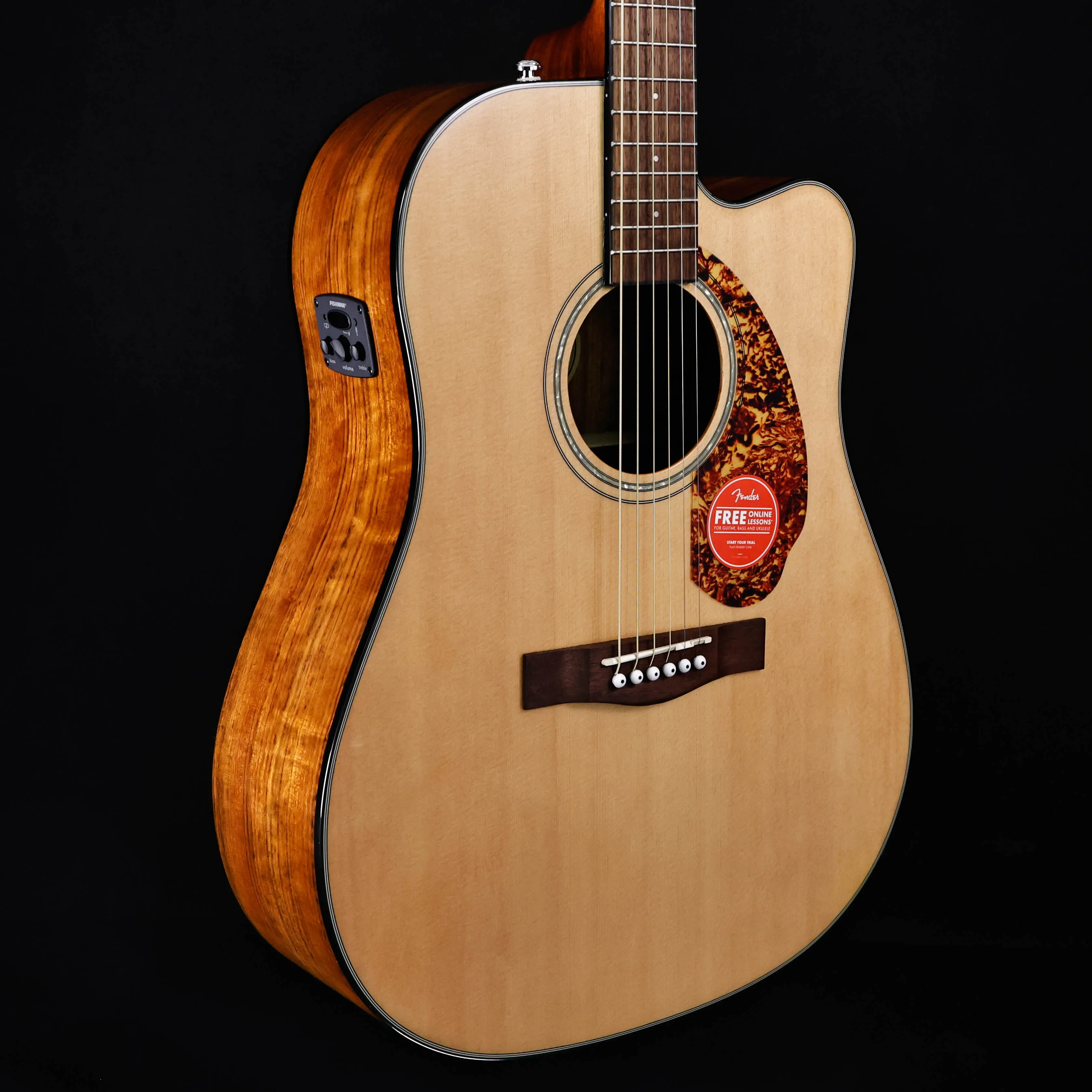 Fender CD-140SCE Dreadnought, Walnut Fb, Natural w/case 4lbs 8.4oz