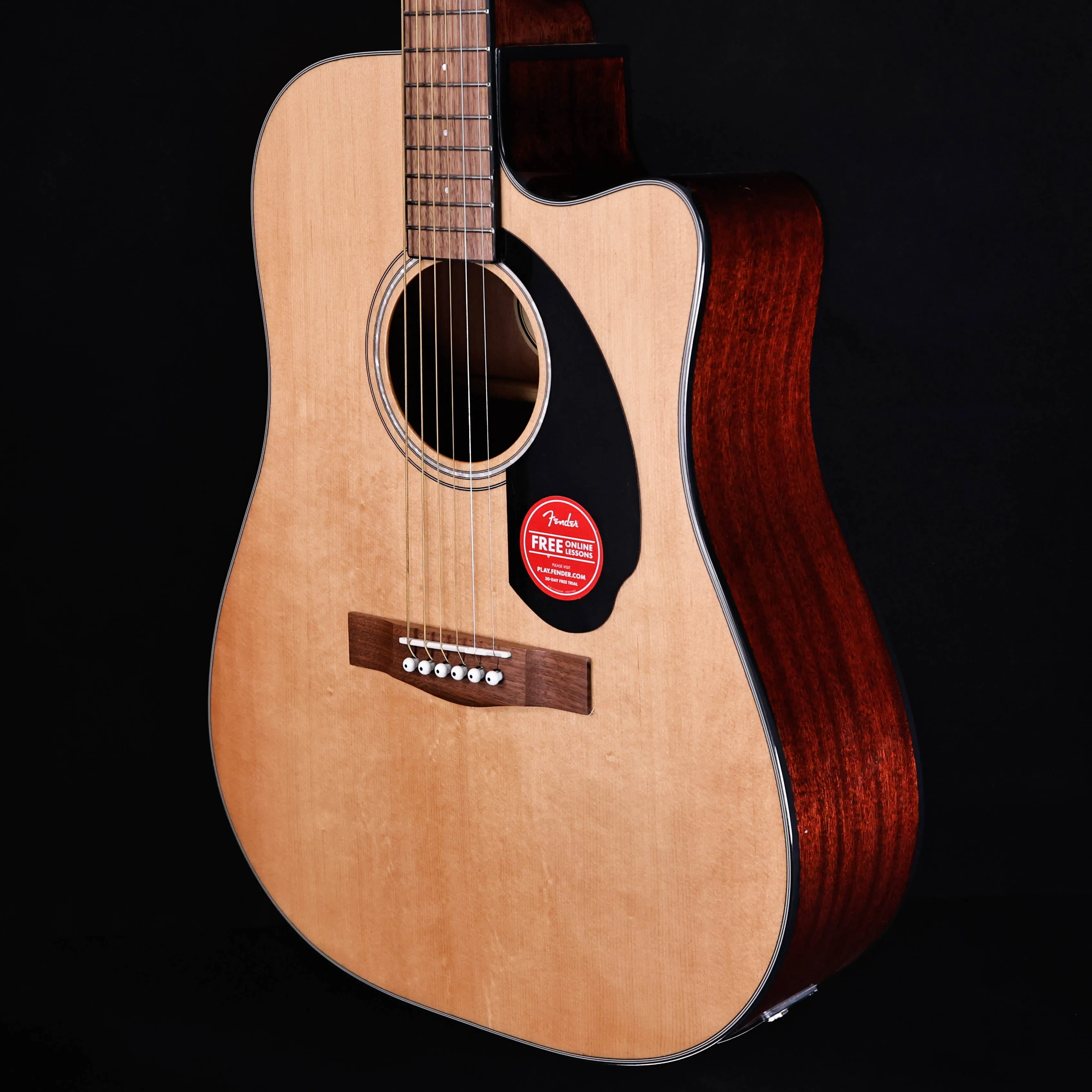 Fender CD-60SCE Dreadnought, Walnut Fb, Natural  4lbs 9.9oz
