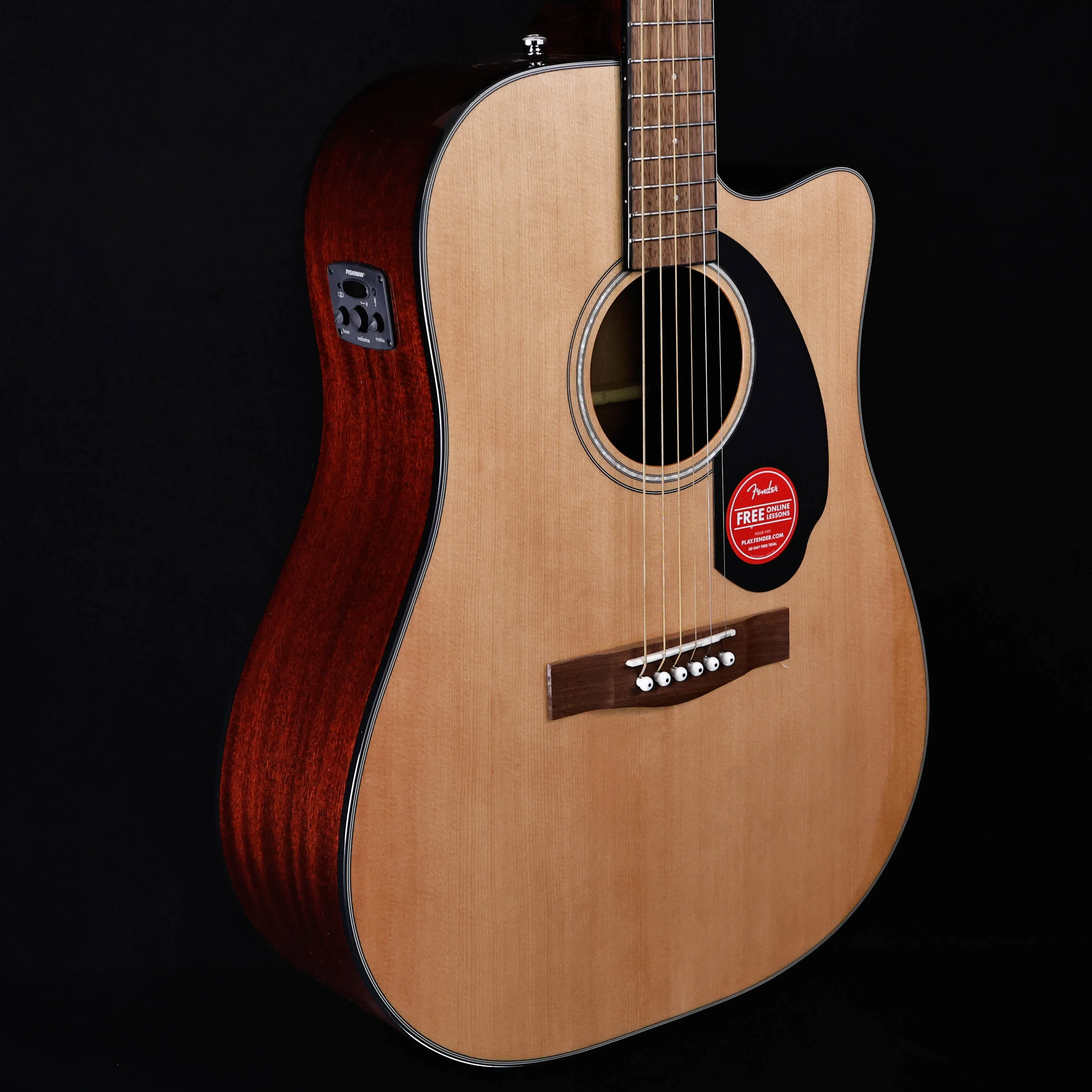 Fender CD-60SCE Dreadnought, Walnut Fb, Natural  4lbs 9.9oz