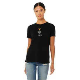 FIN Bella   Canvas Ladies Relaxed Tee- Black