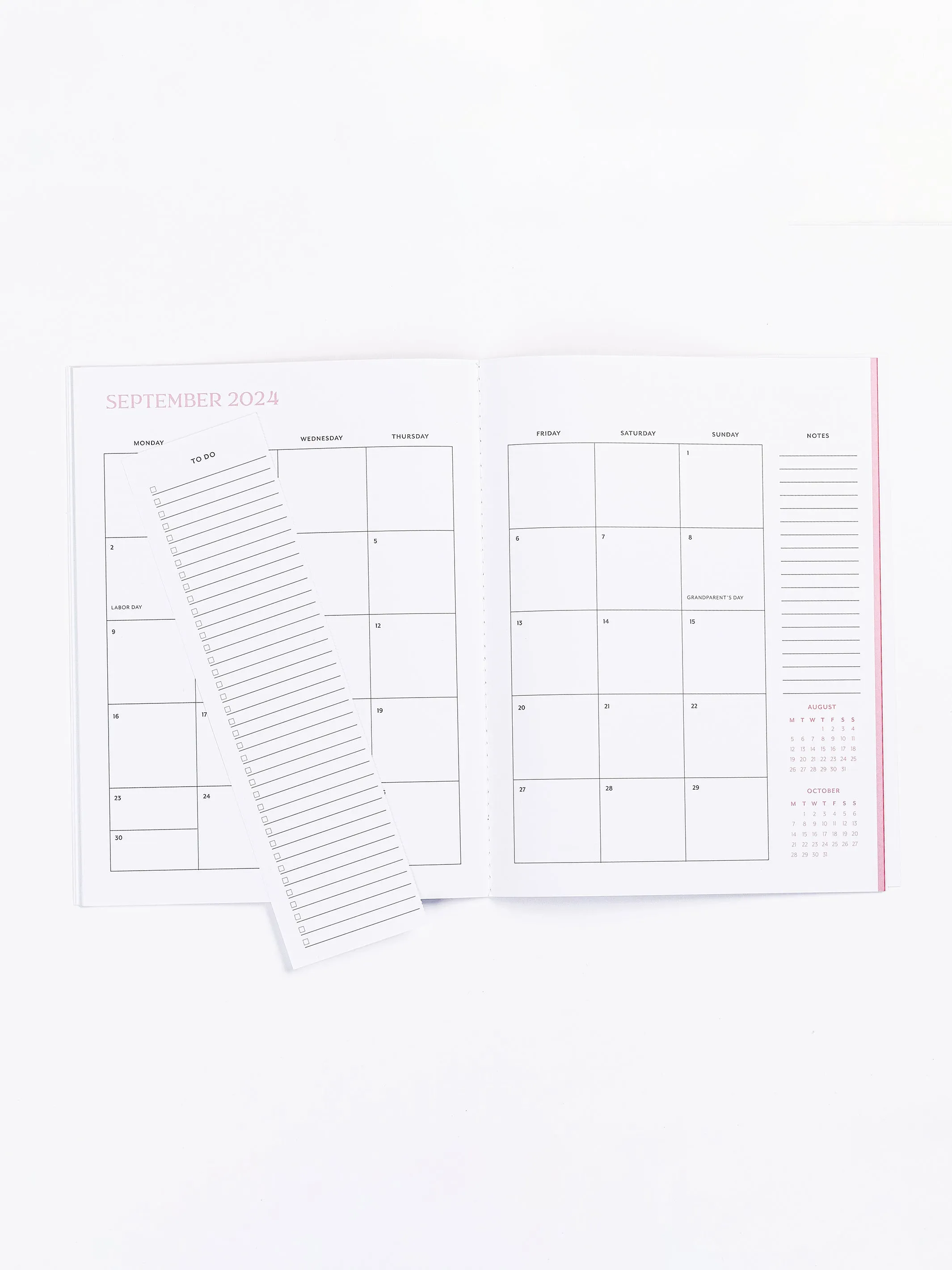 FINAL SALE - 2024 Large Monthly Planner | Square Dance Pink & Green