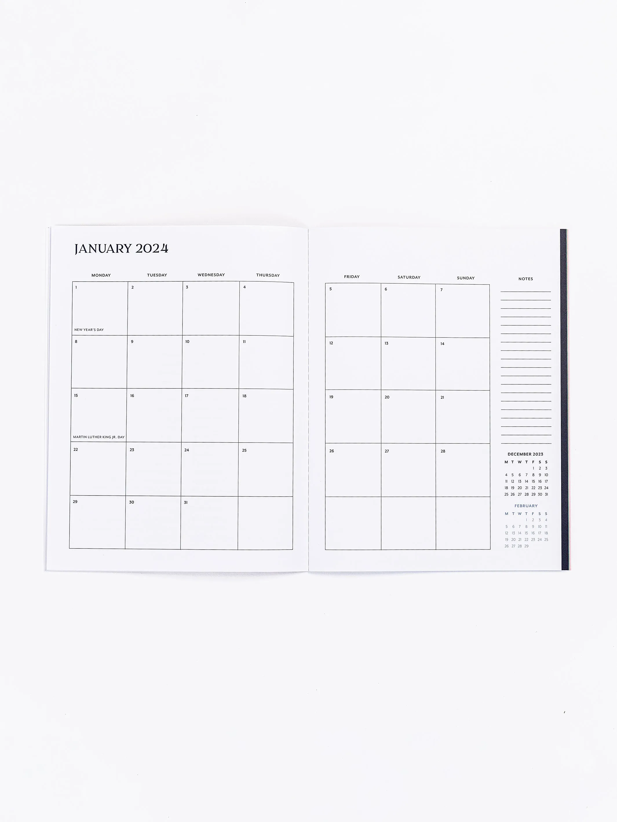 FINAL SALE - 2024 Large Monthly Planner | Square Dance Pink & Green