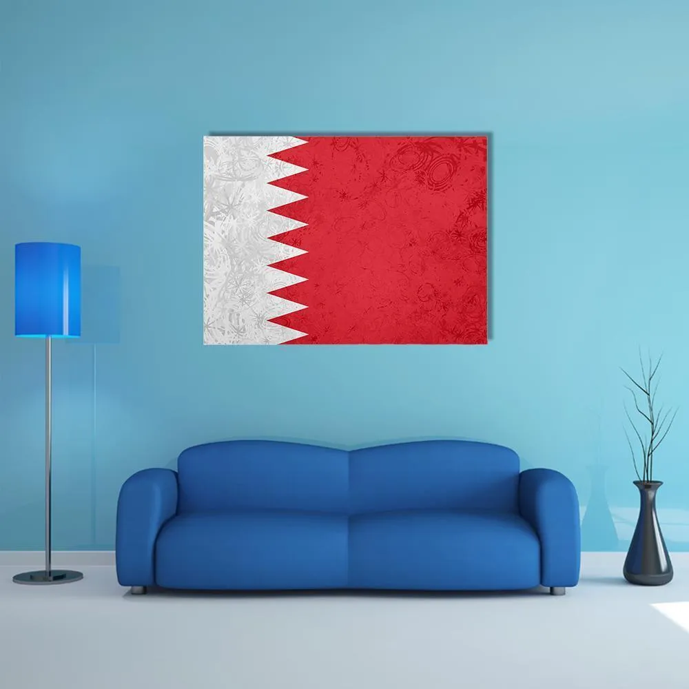 Flag Of Bahrain Canvas Wall Art