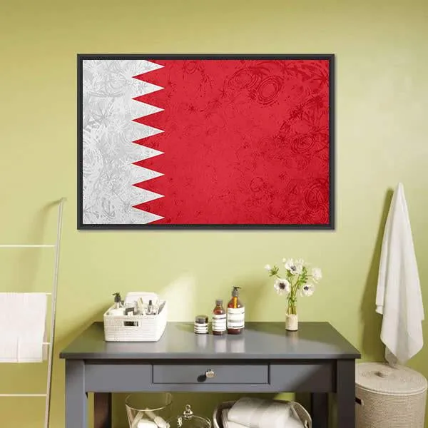 Flag Of Bahrain Canvas Wall Art
