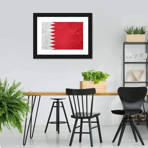 Flag Of Bahrain Canvas Wall Art