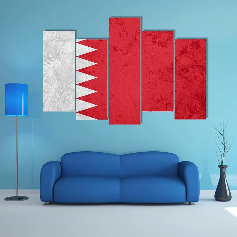 Flag Of Bahrain Canvas Wall Art