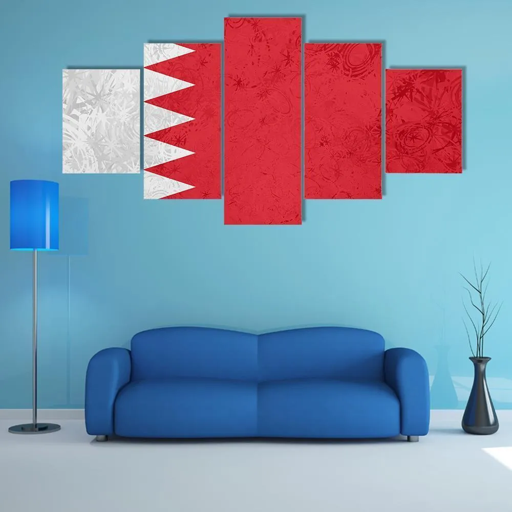 Flag Of Bahrain Canvas Wall Art