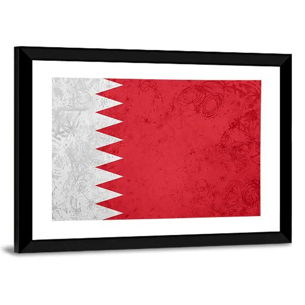 Flag Of Bahrain Canvas Wall Art
