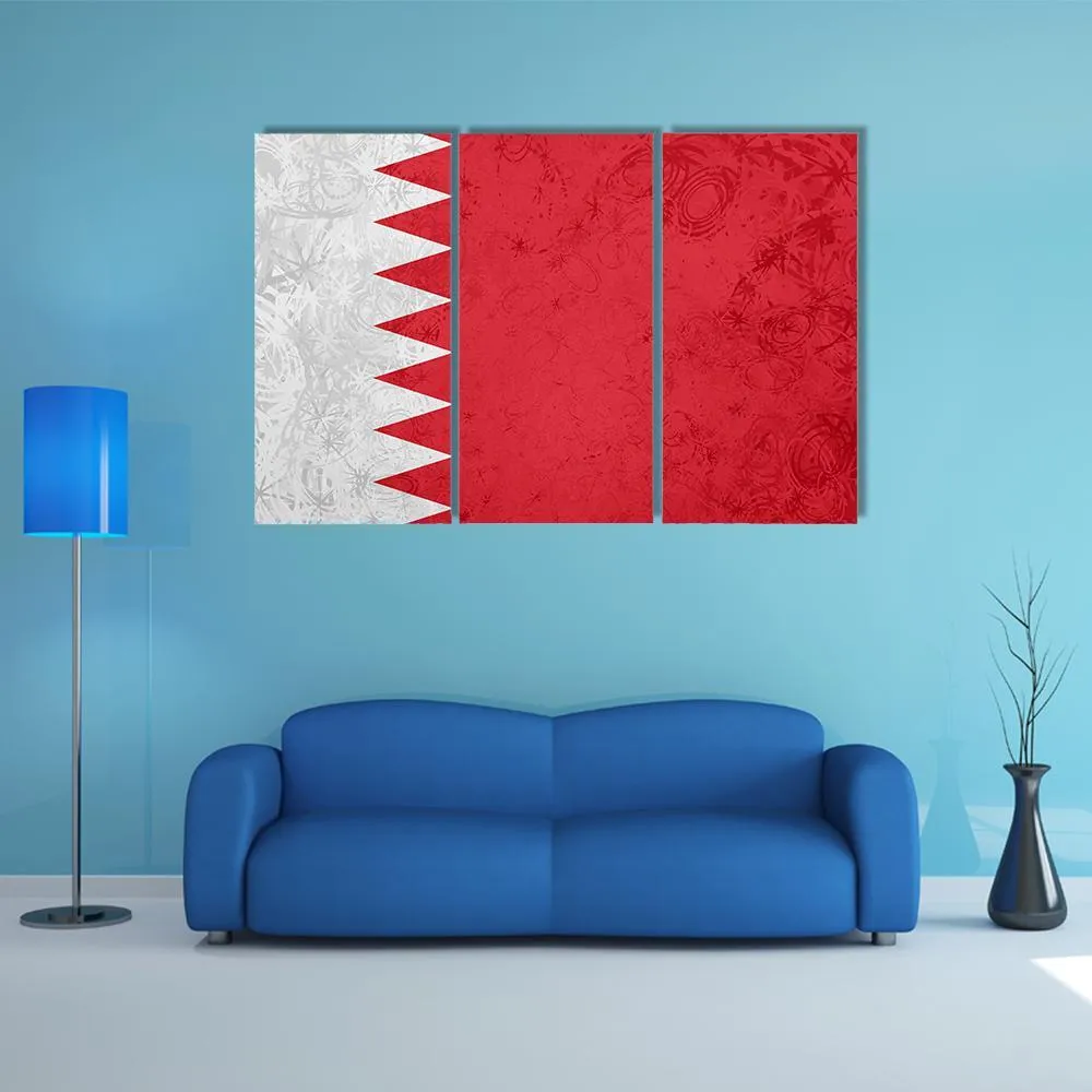 Flag Of Bahrain Canvas Wall Art