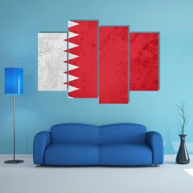 Flag Of Bahrain Canvas Wall Art