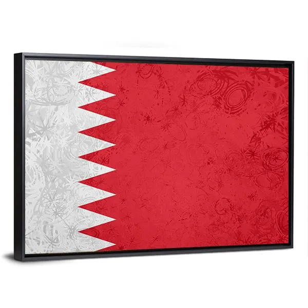 Flag Of Bahrain Canvas Wall Art