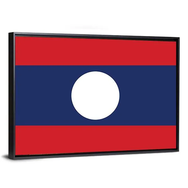 Flag Of Laos Canvas Wall Art