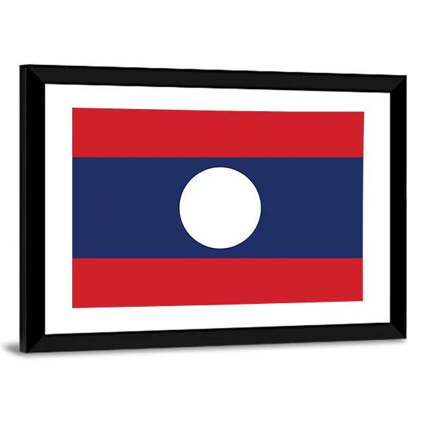 Flag Of Laos Canvas Wall Art