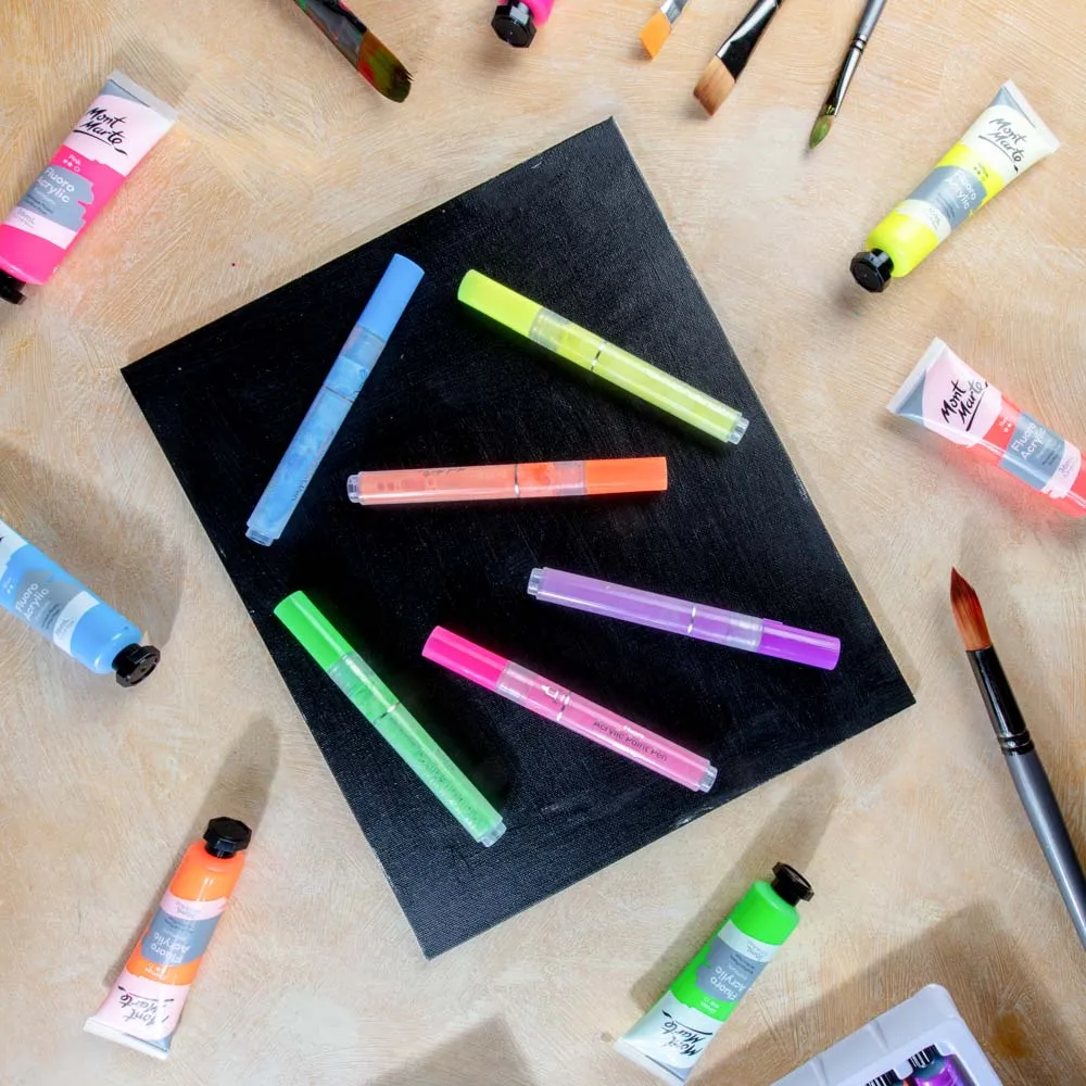 Fluoro Acrylic Paint Pens Signature 6pc