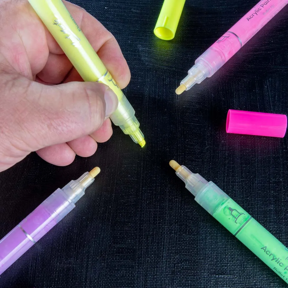 Fluoro Acrylic Paint Pens Signature 6pc