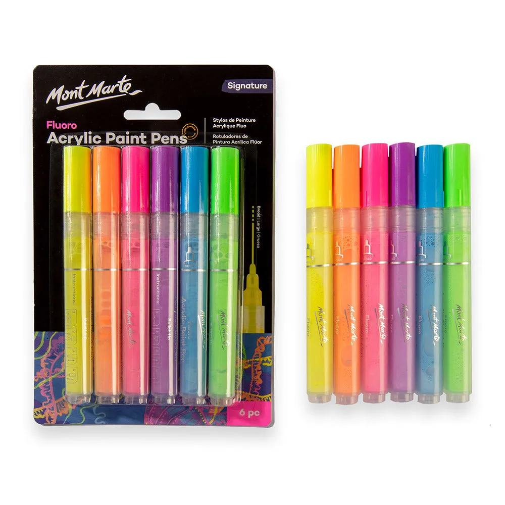 Fluoro Acrylic Paint Pens Signature 6pc