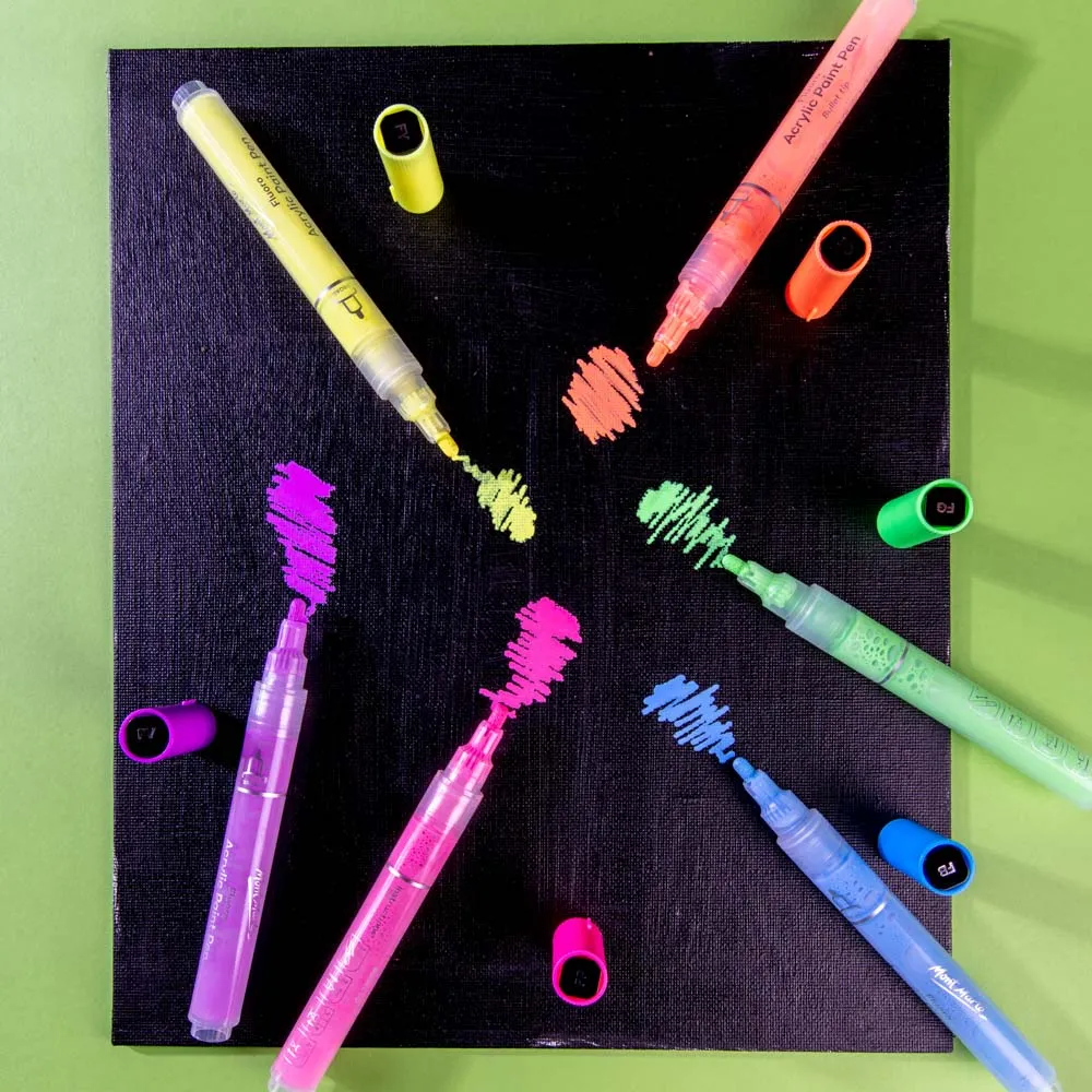 Fluoro Acrylic Paint Pens Signature 6pc