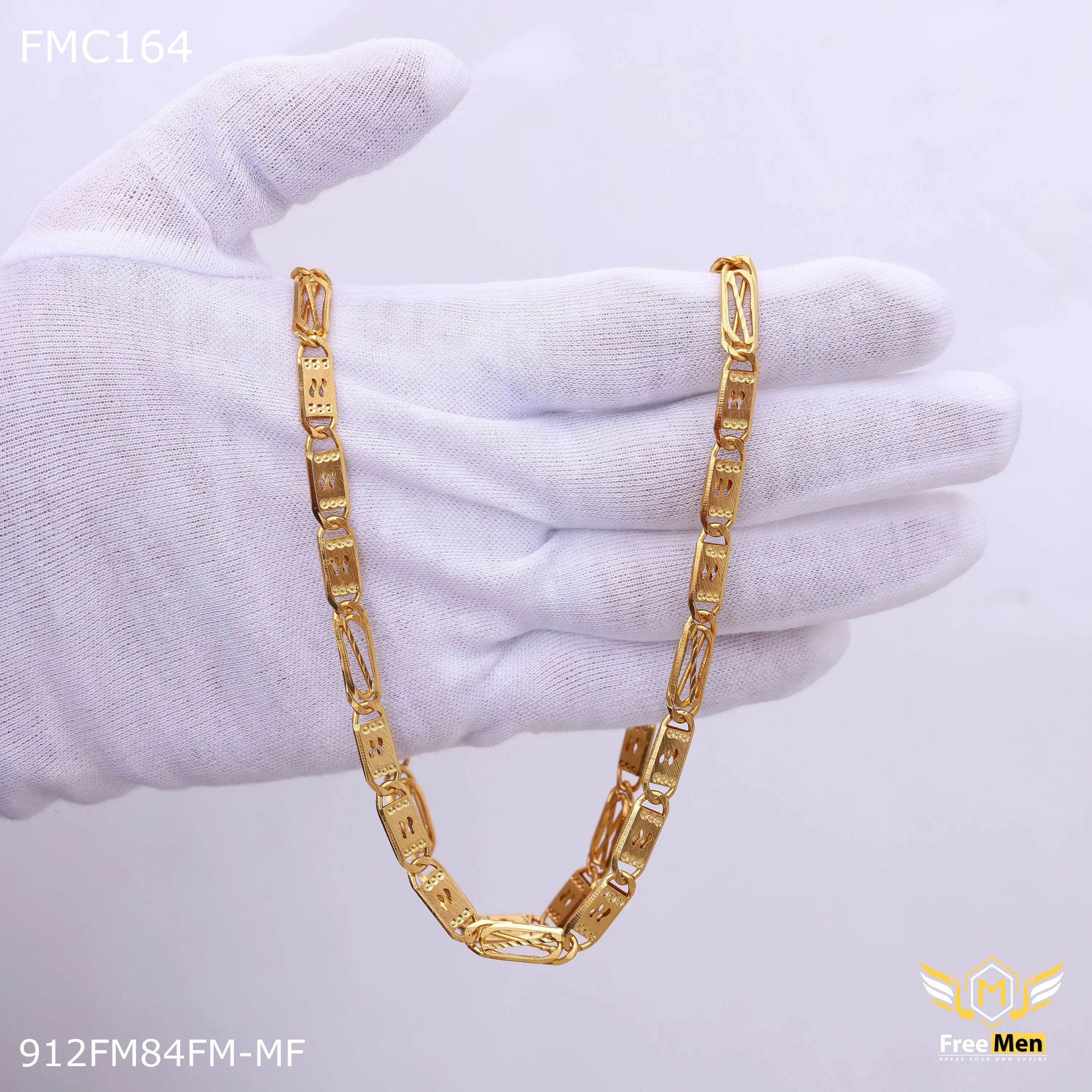 Freemen Double cut with X design Chain for Men - FMC164