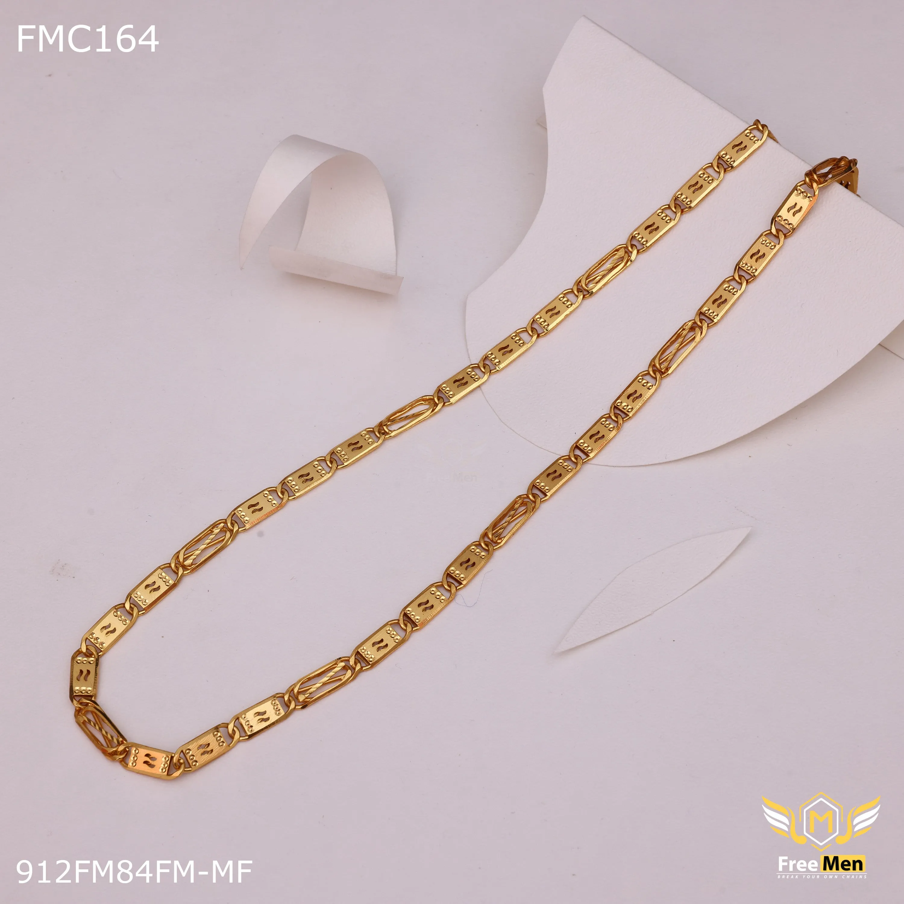 Freemen Double cut with X design Chain for Men - FMC164