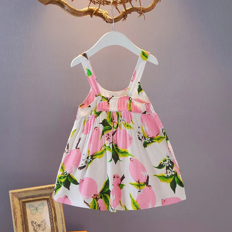 Girls Spaghetti Strap Bow Dress
