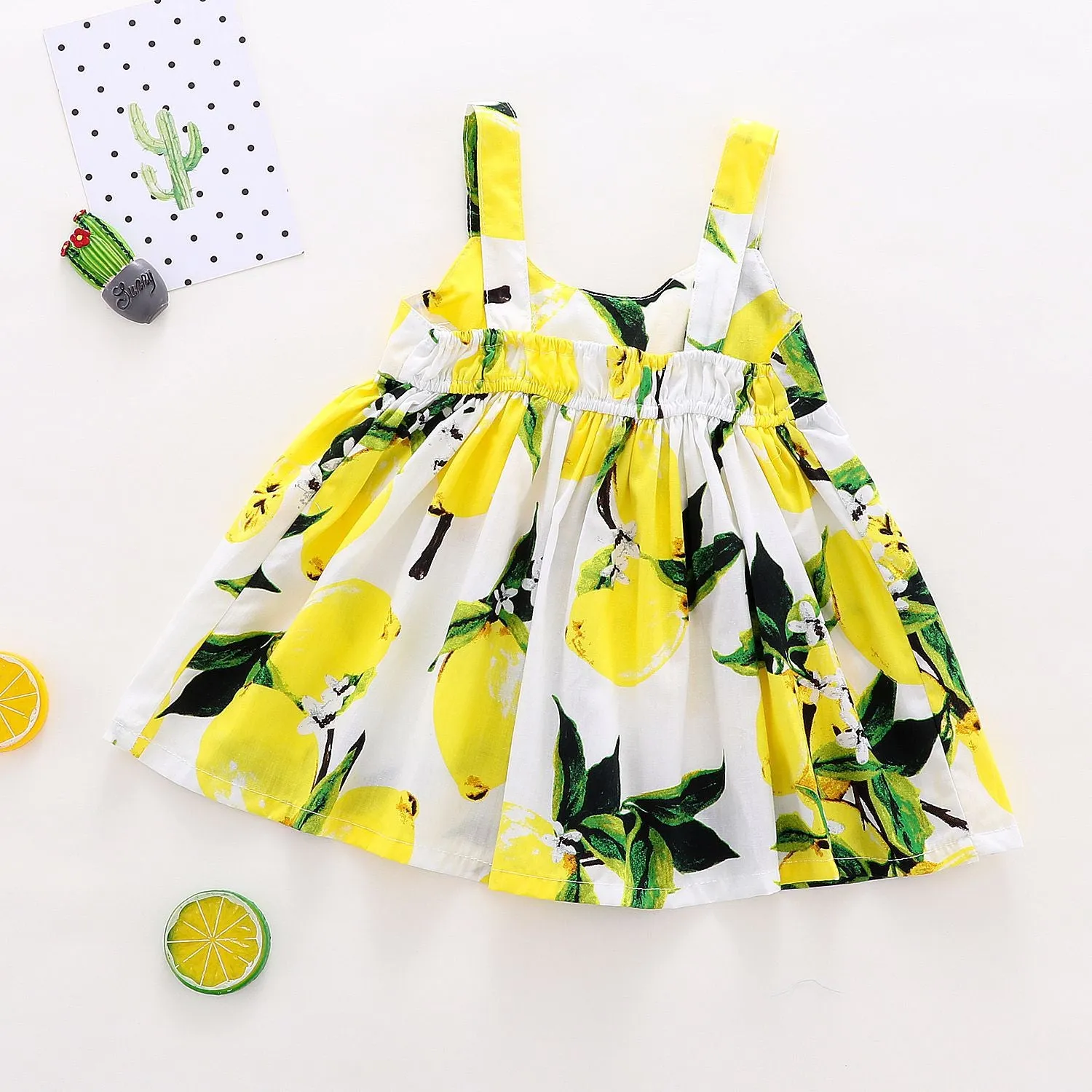 Girls Spaghetti Strap Bow Dress
