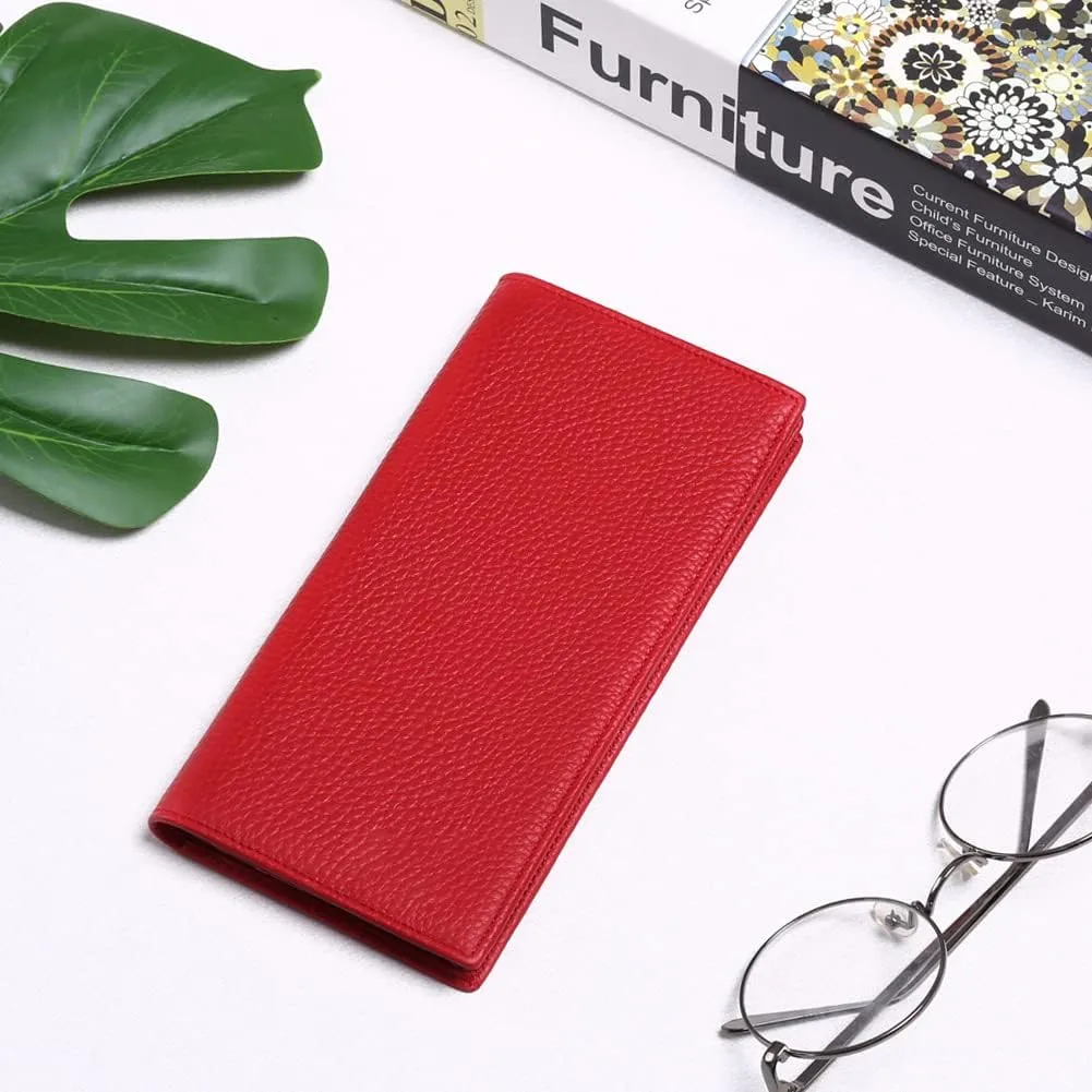 GOIACII Wallets for Women RFID Blocking Ultra Slim Real Leather Credit Card Holder Clutch