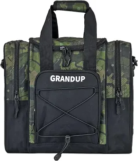 GRANDUP Bowling Ball Bag for Single Ball - Black Bowling accessories Ball Tote Bag Bowling Bag with Padded Ball Holder - Fits Bowling Shoes Up to Mens Size 14