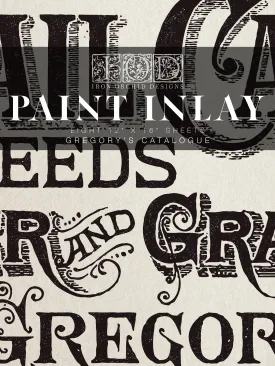Gregory's Catalogue IOD Paint Inlay Iron orchid design
