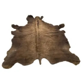 Hair on Bison Rug Tanned Hide Buffalo Robe 71" x 82"