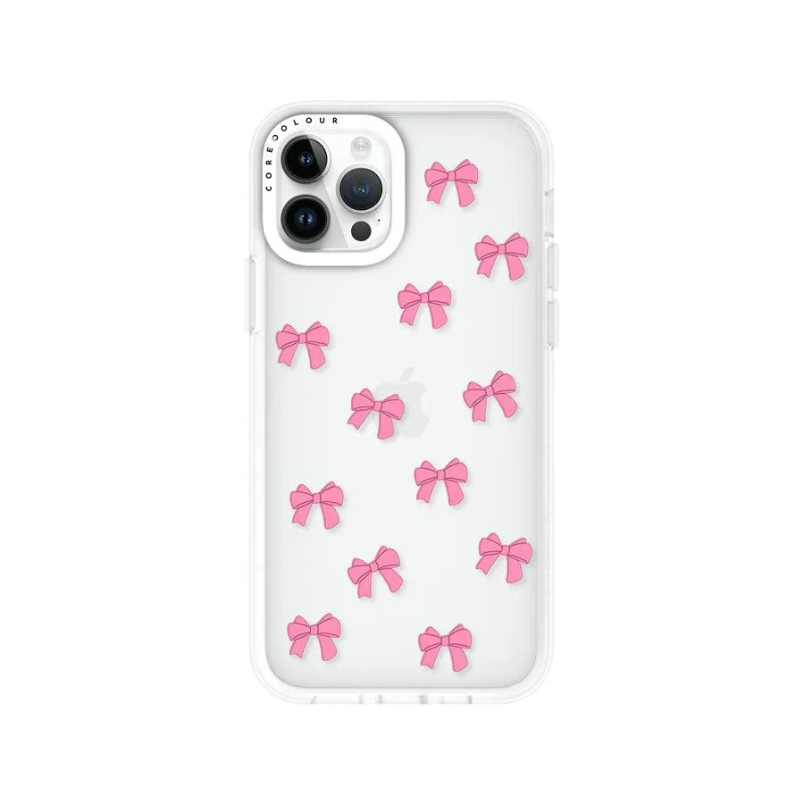 iPhone 12 Pro Pink Ribbon Bow Mini Phone Case