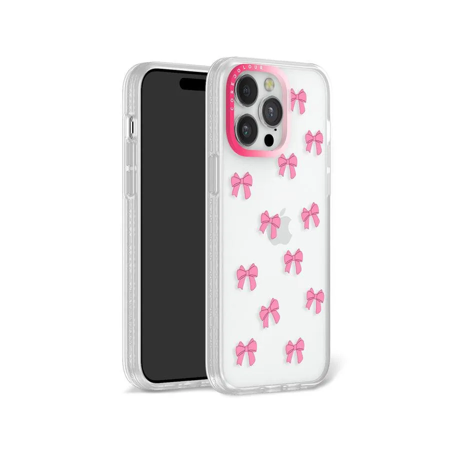 iPhone 12 Pro Pink Ribbon Bow Mini Phone Case