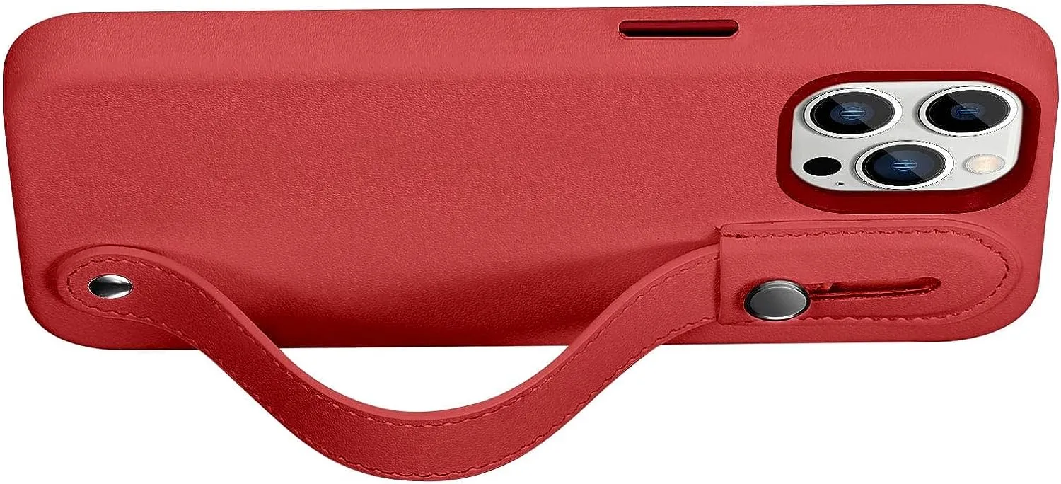 iPhone 14 Pro Max 6.7-inch Protection Kit Bundle - FingerGrip Series Case with Tempered Glass Screen and Camera Protector (Red)
