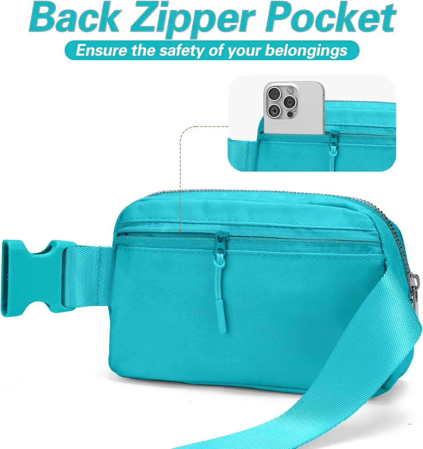 JSJ Mini Fanny Pack for Women & Men,Valentines Day Gifts for Girls Teens Kids Daughter Sister Her,Trendy Stuff Crossbody Bags Cute Everywhere Belt Bags. (Peppermint Green)