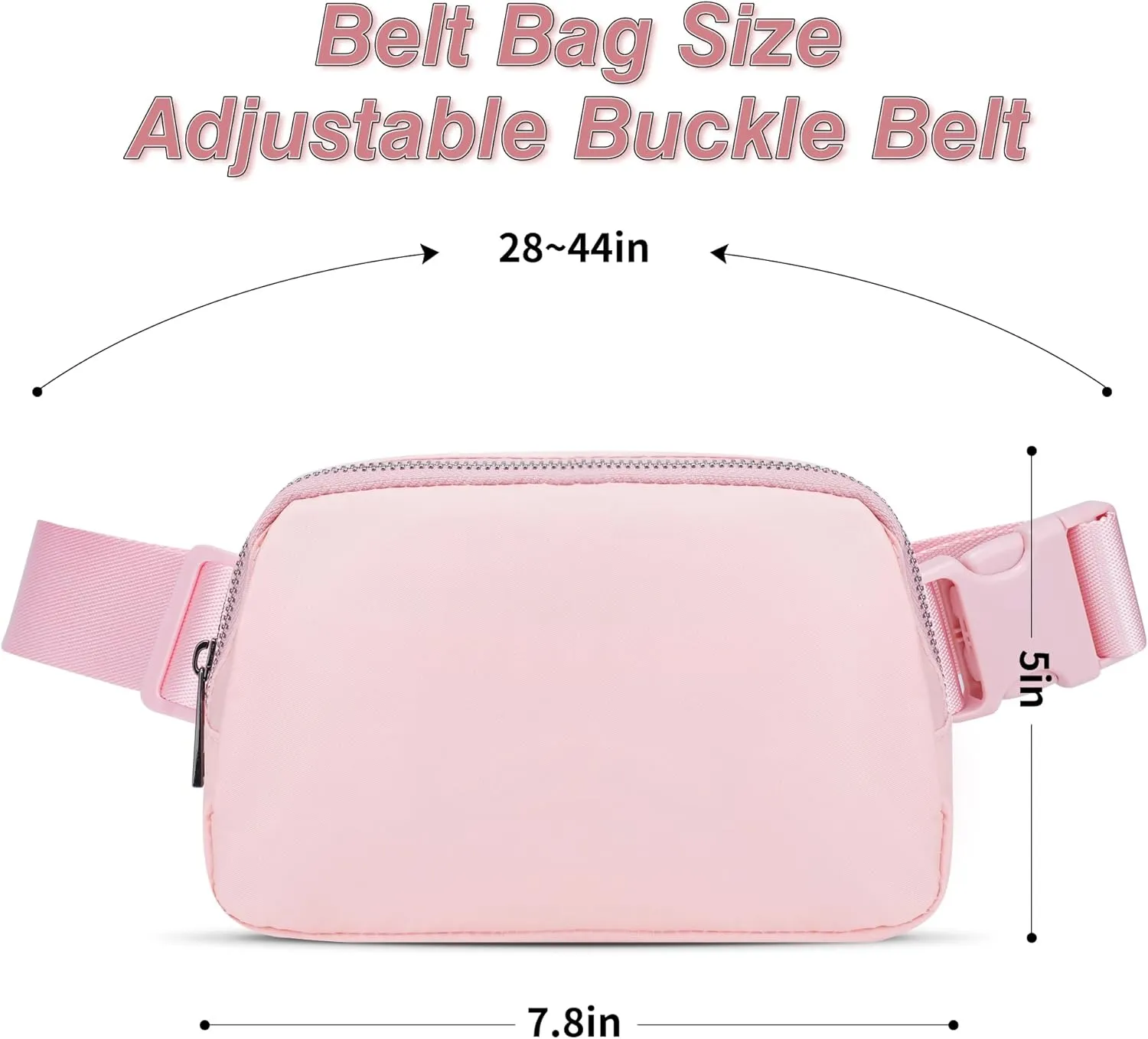 JSJ Mini Fanny Pack for Women & Men,Valentines Day Gifts for Girls Teens Kids Daughter Sister Her,Trendy Stuff Crossbody Bags Cute Everywhere Belt Bags.(Pink)