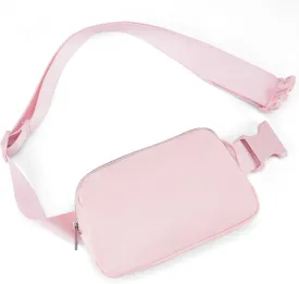 JSJ Mini Fanny Pack for Women & Men,Valentines Day Gifts for Girls Teens Kids Daughter Sister Her,Trendy Stuff Crossbody Bags Cute Everywhere Belt Bags.(Pink)