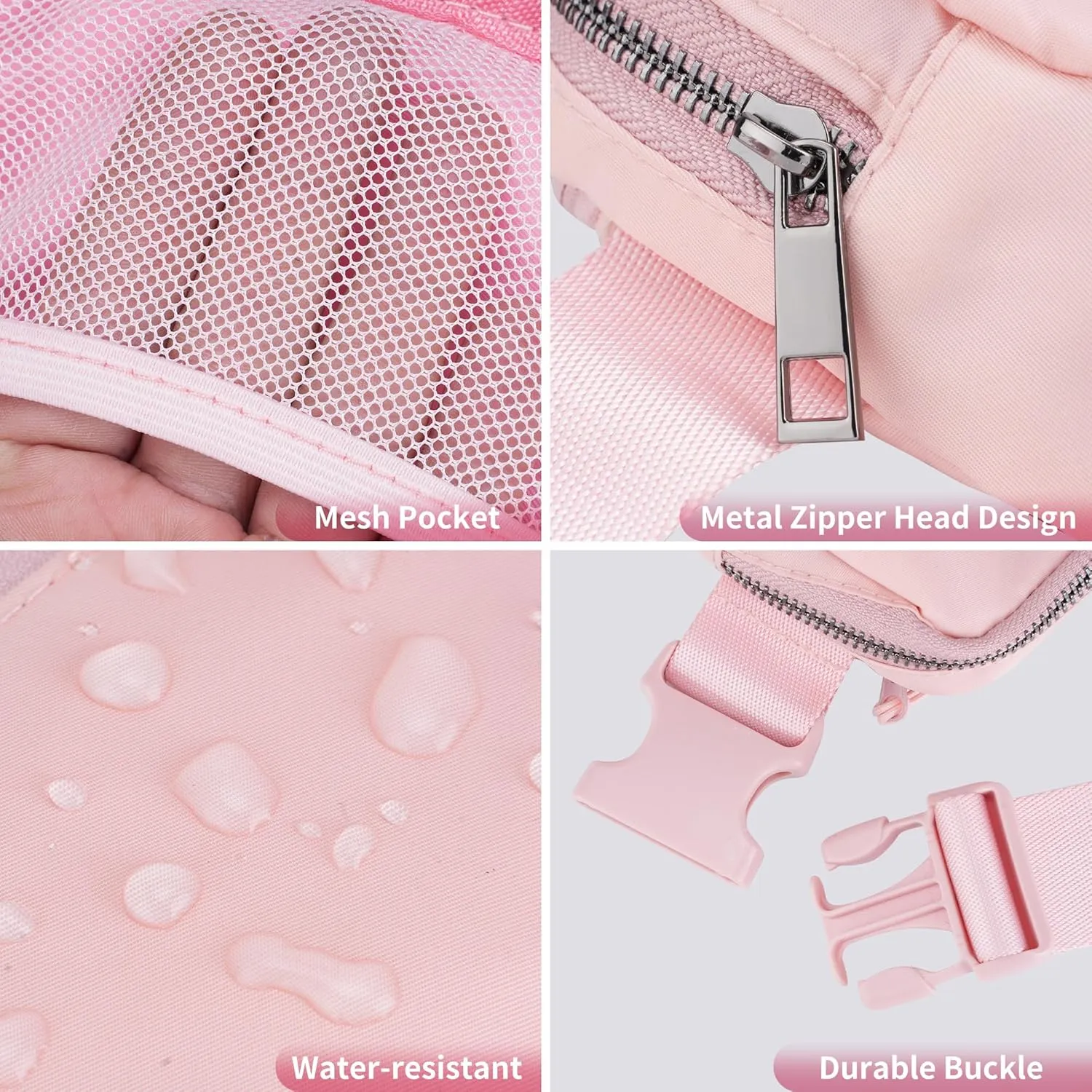 JSJ Mini Fanny Pack for Women & Men,Valentines Day Gifts for Girls Teens Kids Daughter Sister Her,Trendy Stuff Crossbody Bags Cute Everywhere Belt Bags.(Pink)