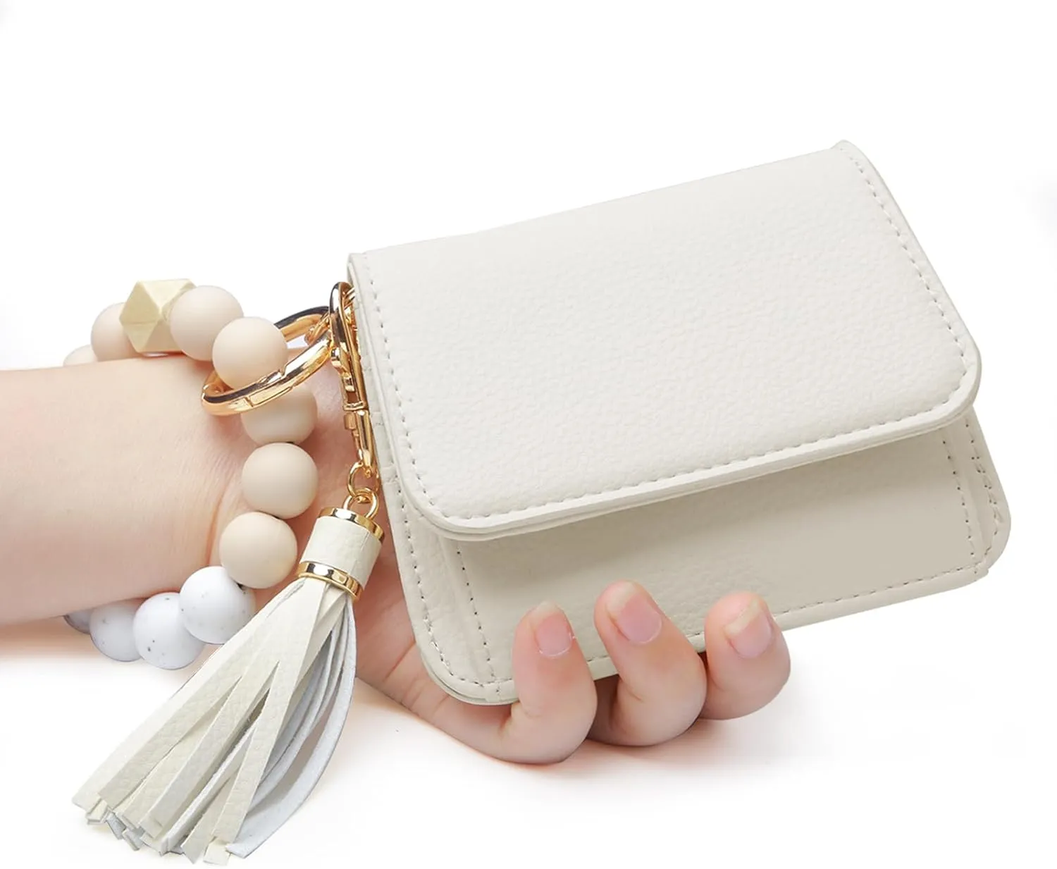 Keychain Wallet RFID Wristlet Wallets for Women,Small Wallets Woman Key Chain Wallet with Coin Pocket and Id Window