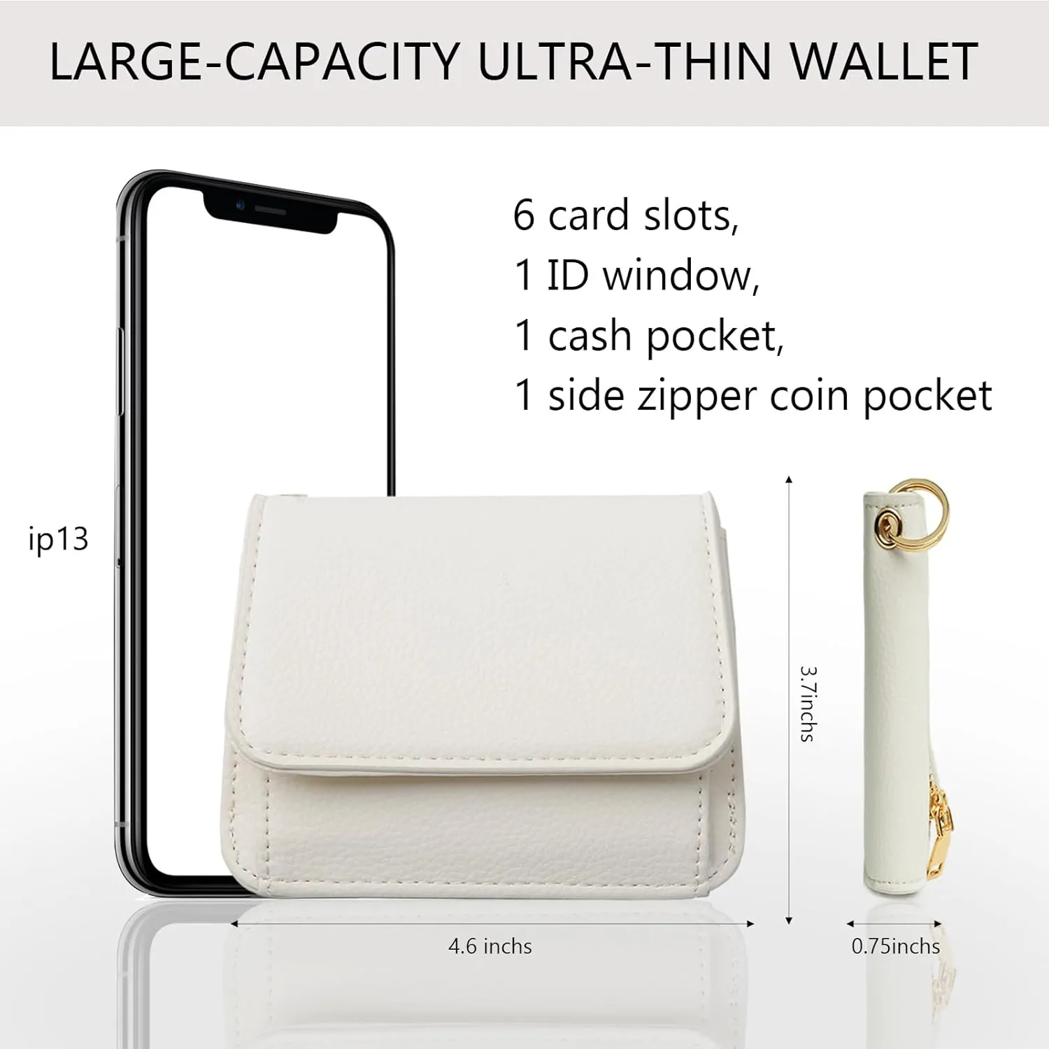 Keychain Wallet RFID Wristlet Wallets for Women,Small Wallets Woman Key Chain Wallet with Coin Pocket and Id Window