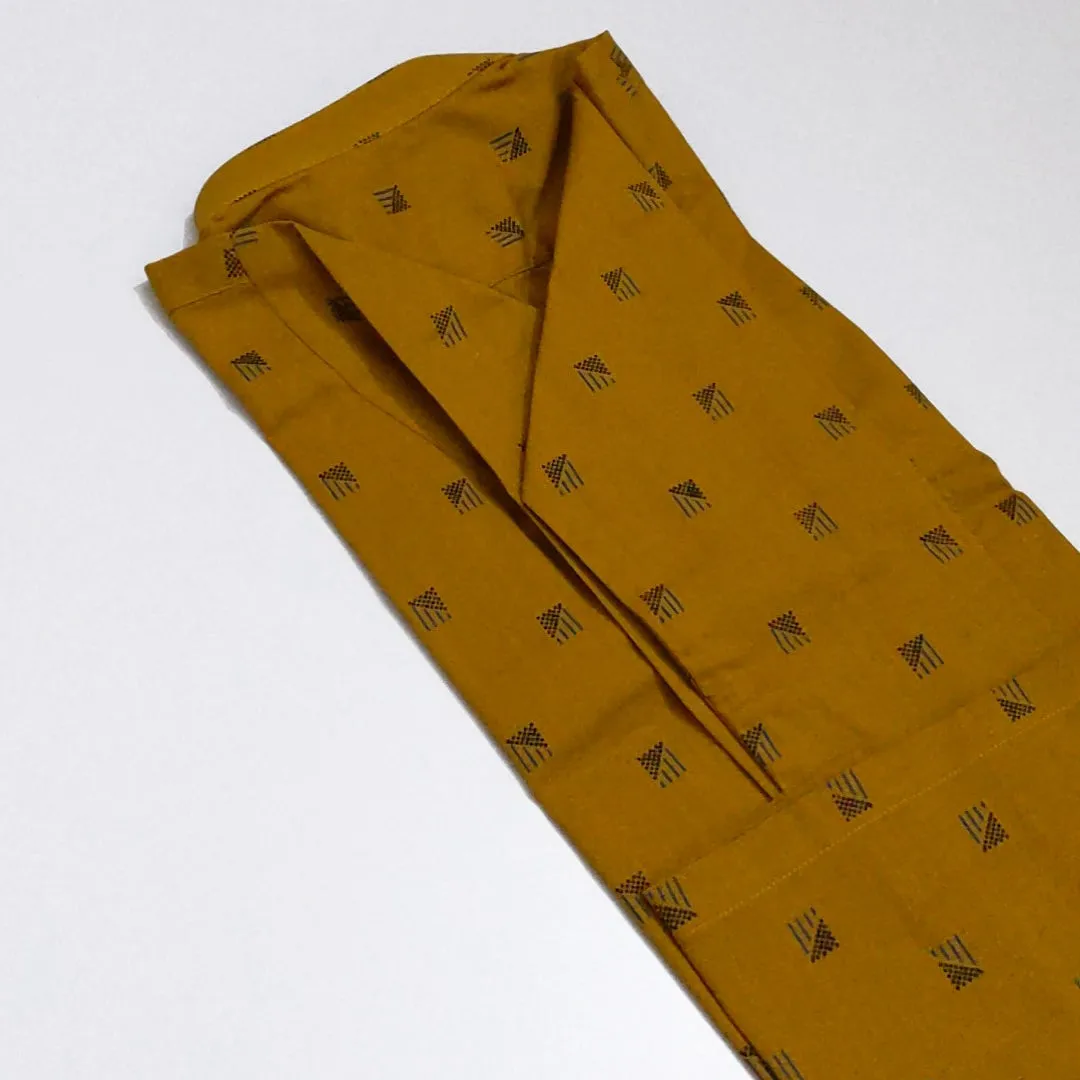 Kids 'Mustard' Printed Cotton Kurta K4