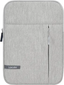 Lacdo iPad Mini 7 Sleeve, iPad Mini Case Bag, Tablet Sleeve Case for iPad Mini 7 (A17 Pro)/6/5/4/3/2, Samsung Galaxy Tab A7 Lite 8.7" / Galaxy Tab A 8.0" Protective Tablet Bag Water Repellent, Gray