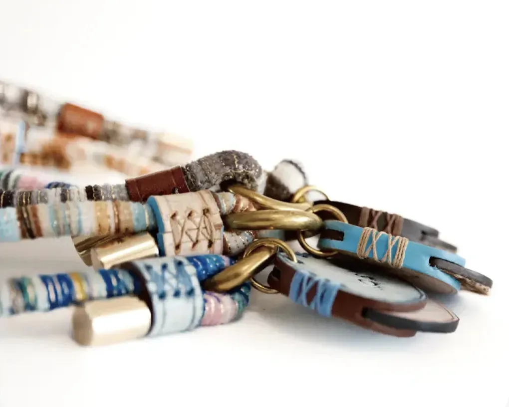 Customizable Leather Pet Collar with Personalized Name Tag