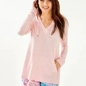 Lilly Pulitzer Luxletic Paradise Pink Tint Heather Arin Lounge Pullover Top